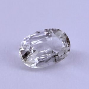 Clear Yellow Oval Cut 0.75 Carats Natural Sapphire