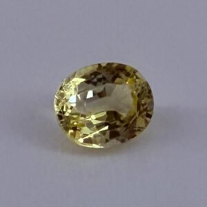 Light Yellow Oval Cut 0.55 Carats Natural Sapphire